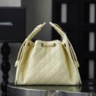 CHANEL 25 Small Handbag - Light Yellow Grained Calfskin3