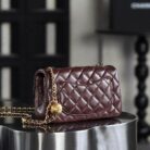 CHANEL Mini Classic Handbag酒红3