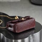 CHANEL Mini Classic Handbag酒红5