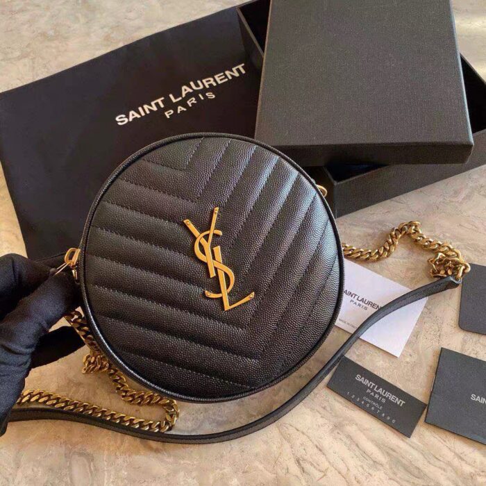 Saint Laurent VINYLE 圆形相机包 - 副本